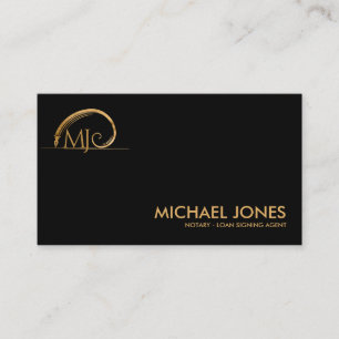 Sacred Geometry Golden Spiral Ink Pen Business Card