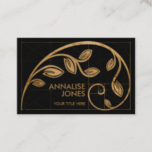 Sacred Geometry Golden Spiral - Tree Branch Business Card