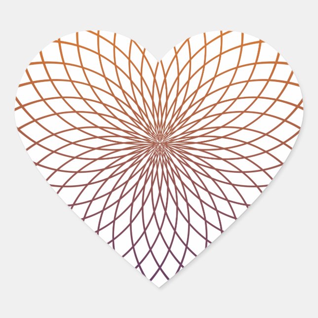 Sacred Geometry Heart Sticker (Front)