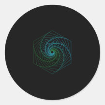 Sacred Geometry - LineArt Blue and Green