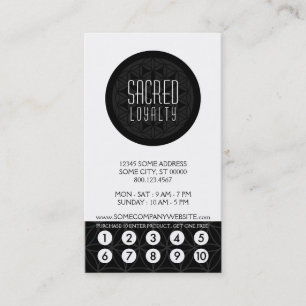 sacred geometry loyalty punch card