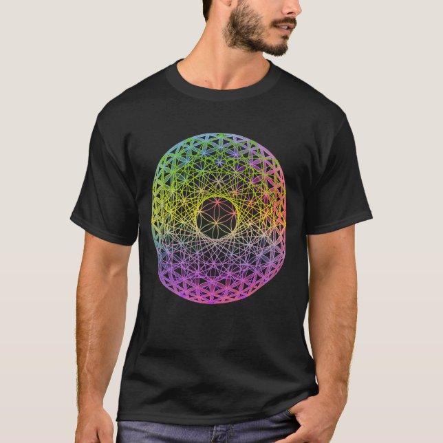 Sacred Geometry Mandala Chakra Alignment Through P T-Shirt (Front)