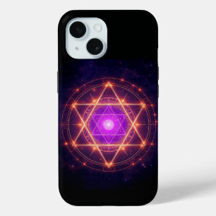 Sacred Geometry Mandala – Light Within the Cosmos iPhone 15 Case