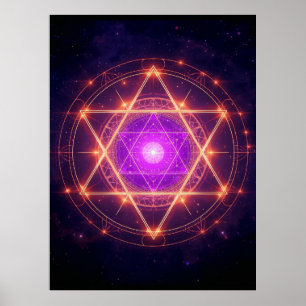 Sacred Geometry Mandala – Light Within the Cosmos Poster