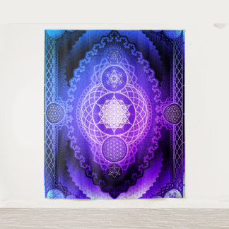 Sacred Geometry Mandala, Metatron’s Cube, Flower o Tapestry