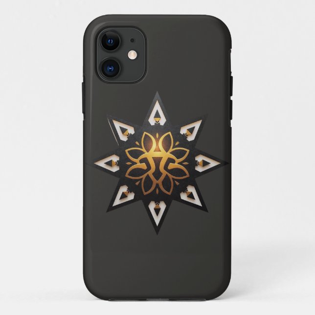 🌟Sacred Geometry Mandala – Timeless Golden Star Case-Mate iPhone Case (Back)