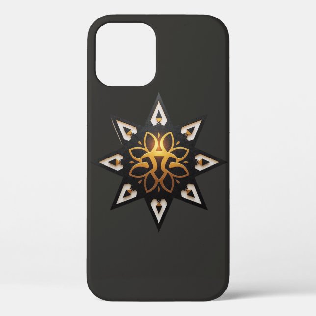 🌟Sacred Geometry Mandala – Timeless Golden Star Case-Mate iPhone Case (Back)