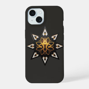🌟Sacred Geometry Mandala – Timeless Golden Star iPhone 15 Case