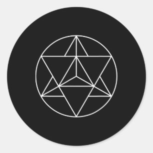 Sacred Geometry Merka Symbol Yoga Meditation Classic Round Sticker