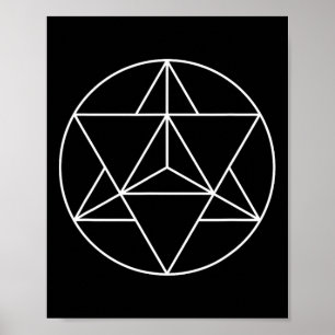 Sacred Geometry Merka Symbol Yoga Meditation Poster