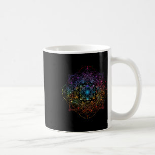 Sacred Geometry Metatron Cube Colourful Spiritual Coffee Mug