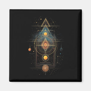 Sacred Geometry Metatron Cube Spiritual Yoga _4 Magnet