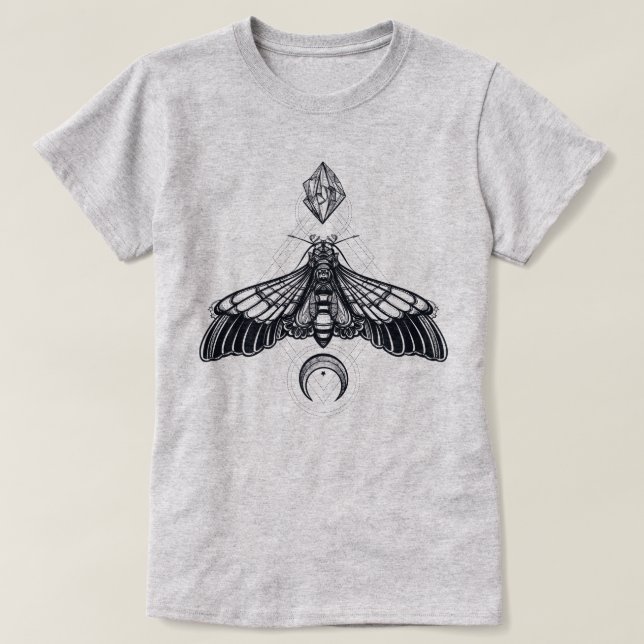 Sacred Geometry Moth T-Shirt (Design Front)