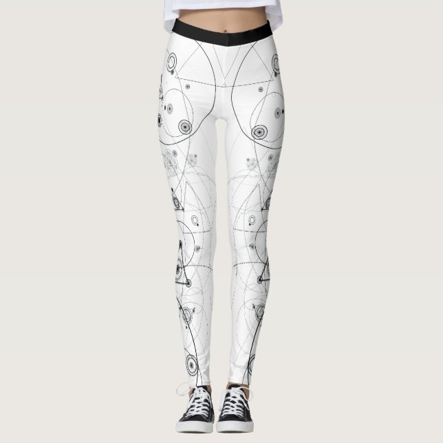 Sacred geometry pattern leggings (Front)