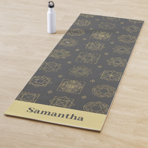 Sacred Geometry Pattern Minimal Luxe Yoga Mat