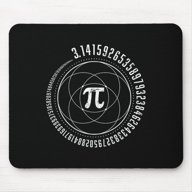 Sacred Geometry Pi Math Science Stem 3.14 Pi Day 3 Mouse Pad (Front)