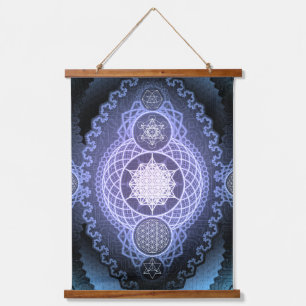 Sacred Geometry, Psychedelic Spiritual Artwork  Hanging Tapestry