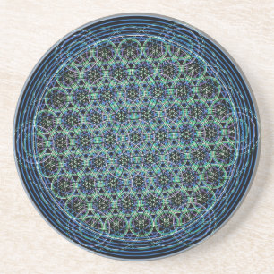 Sacred Geometry - Rain Flower of Life Coaster