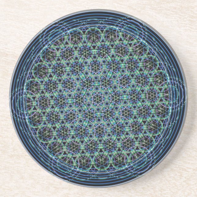 Sacred Geometry - Rain Flower of Life Coaster (Front)