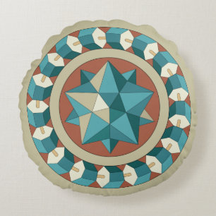Sacred Geometry  Round Cushion
