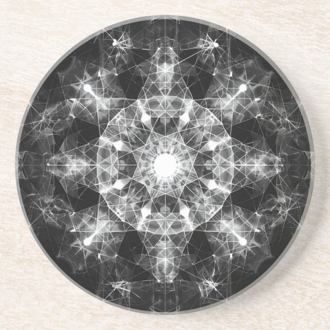 Sacred Geometry Sandstone Coaster (Front)
