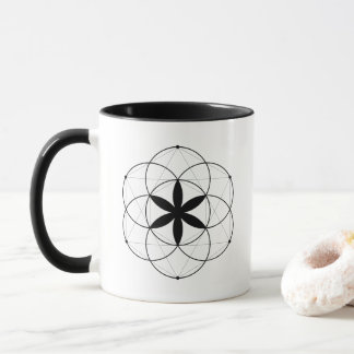 Sacred Geometry Seed of Life Line Art Mug