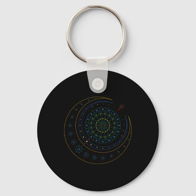 Sacred Geometry Shirt  Key Ring (Front)
