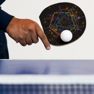 Sacred Geometry Sigil Ping Pong Paddle