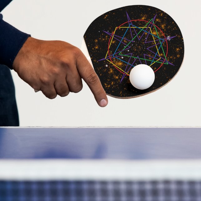 Sacred Geometry Sigil Ping Pong Paddle (Insitu)