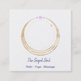 Sacred Geometry Spiritual New Age and Metaphysical Square Business Card