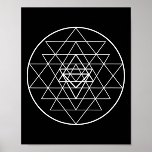 Sacred Geometry Sri Yantra Yoga Meditation Poster