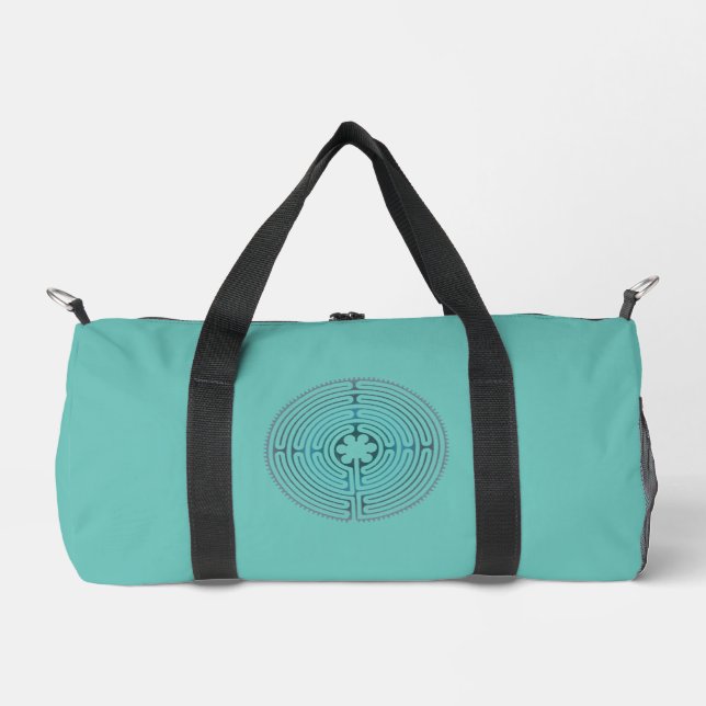 Sacred Geometry Symbol - Chartres Labyrinth 1 Duffle Bag (Front)