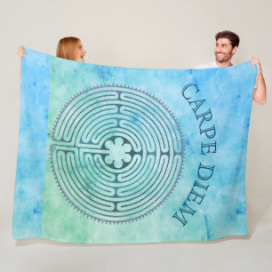 Sacred Geometry Symbol - Chartres Labyrinth 1 Fleece Blanket