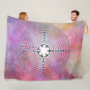 Sacred Geometry Symbol - Chartres Labyrinth 1 Fleece Blanket