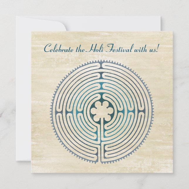 Sacred Geometry Symbol - Chartres Labyrinth 1 Invitation (Front)