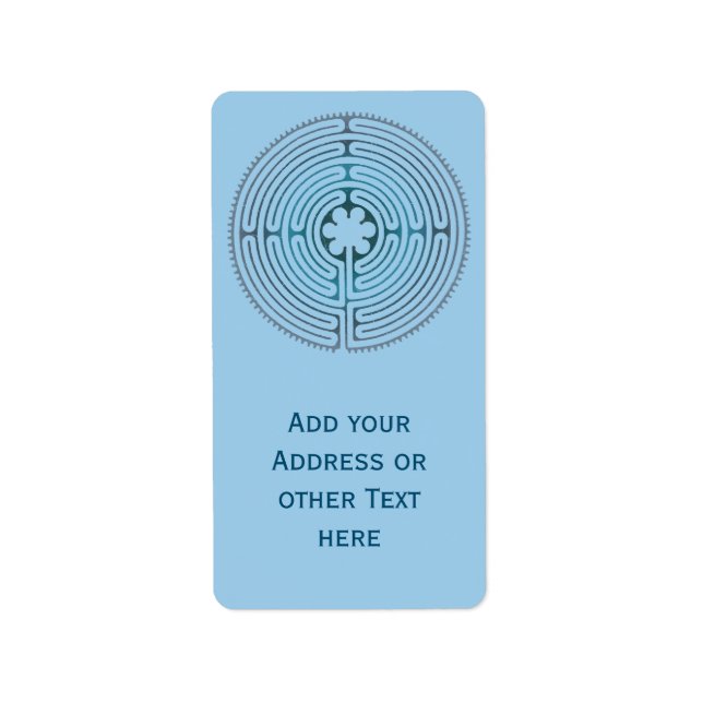 Sacred Geometry Symbol - Chartres Labyrinth 1 Label (Front)