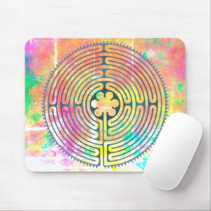 Sacred Geometry Symbol - Chartres Labyrinth 1 Mouse Pad