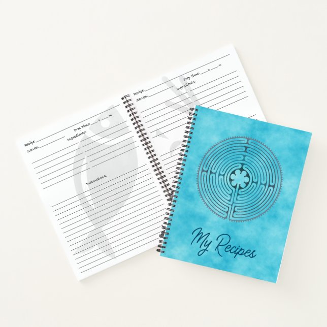 Sacred Geometry Symbol - Chartres Labyrinth 1 Notebook (Inside)