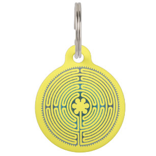 Sacred Geometry Symbol - Chartres Labyrinth 1 Pet Tag