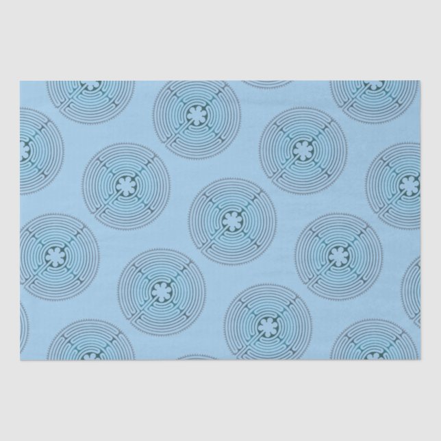 Sacred Geometry Symbol - Chartres Labyrinth 1 Tissue Paper (Front)