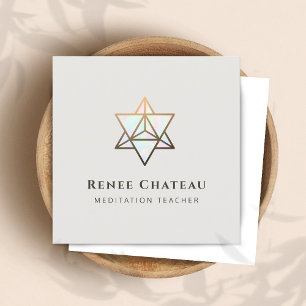 Sacred Geometry Symbol Merkaba Square Business Card