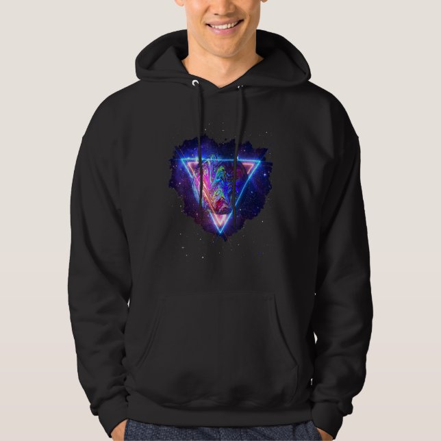 Sacred Geometry Triangle Earth Hoodie (Front)