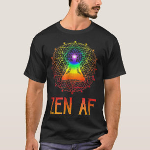 Sacred Geometry Zen Af Sarcastic Yoga T-Shirt