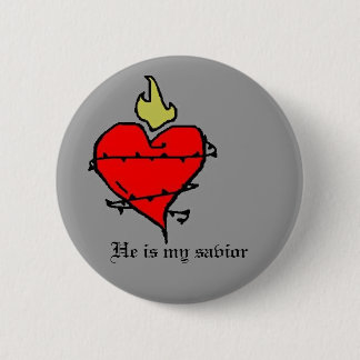 Sacred Heart 6 Cm Round Badge