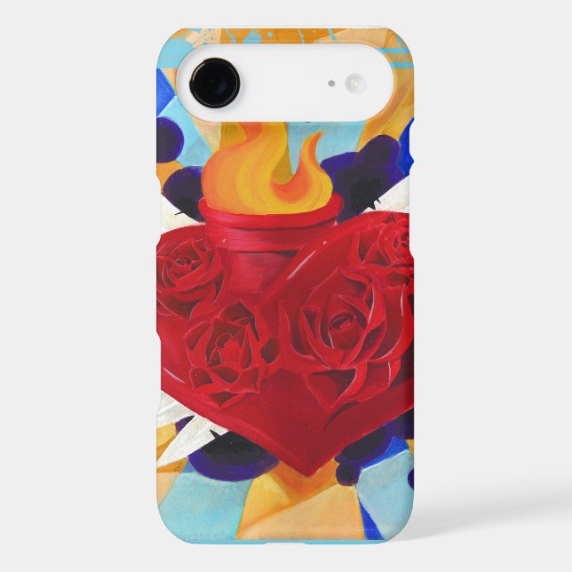 Sacred Heart and Roses Graffitti Phone Case (Back)