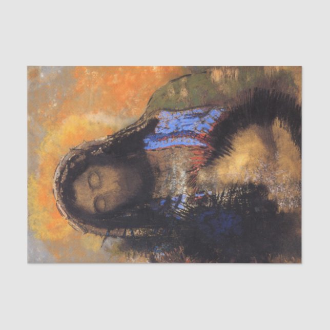 Sacred Heart by Redon Odilon Tissue Paper (Front)
