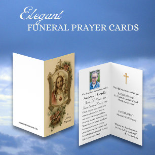 Sacred Heart Catholic Funeral Holy Card