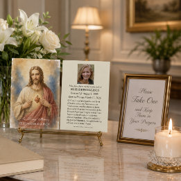 Sacred Heart Catholic Funeral Memorial Photo