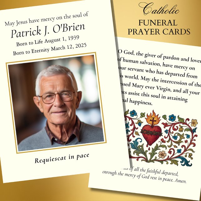 Sacred Heart Catholic Funeral Prayer Memorial (Creator Uploaded)