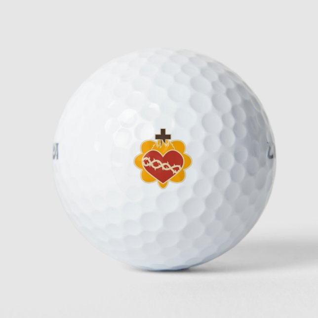 Sacred Heart Catholic Golf Balls (Front)